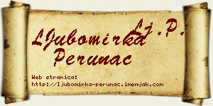 LJubomirka Perunac vizit kartica
